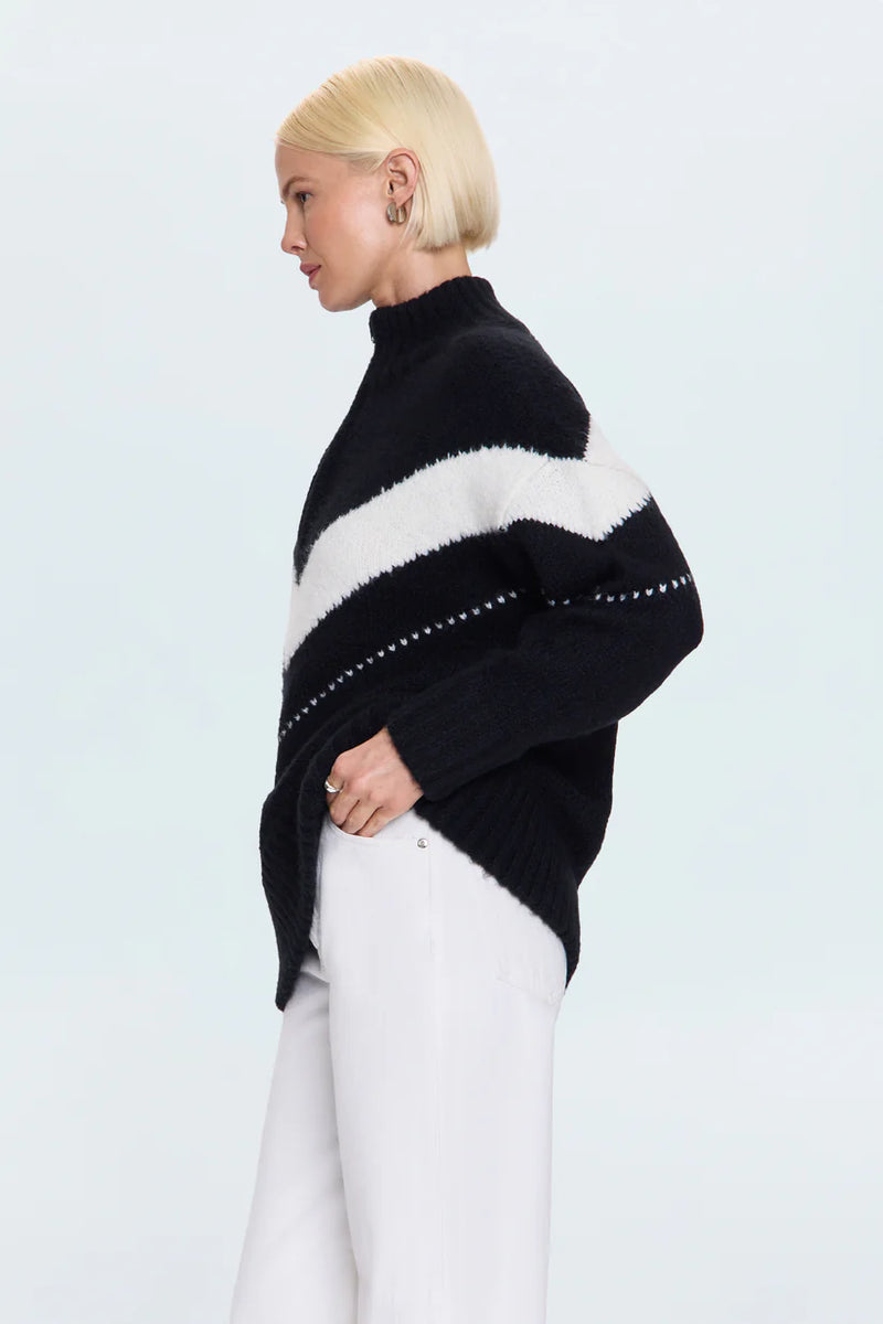 Arden Chevron Colorblock Sweater