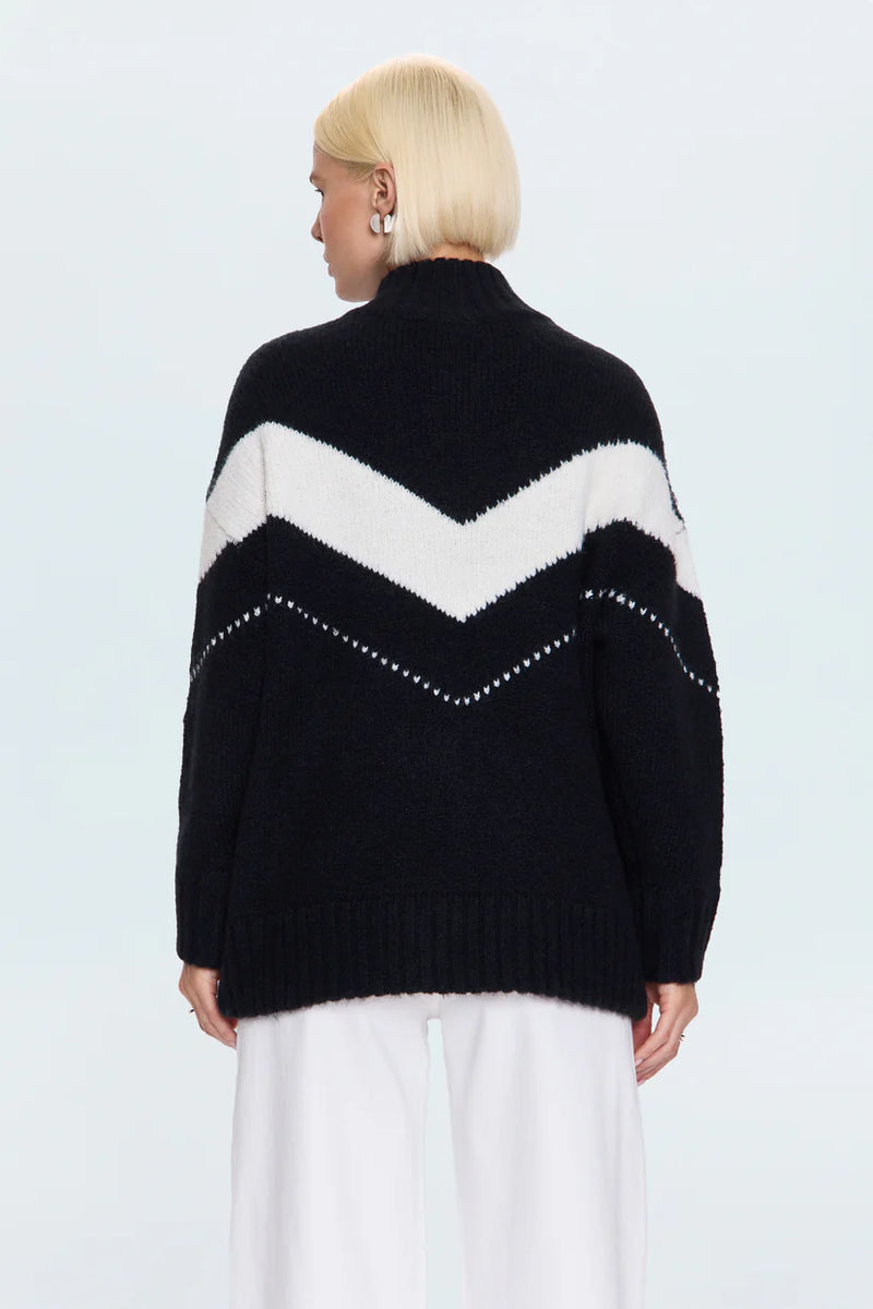 Arden Chevron Colorblock Sweater