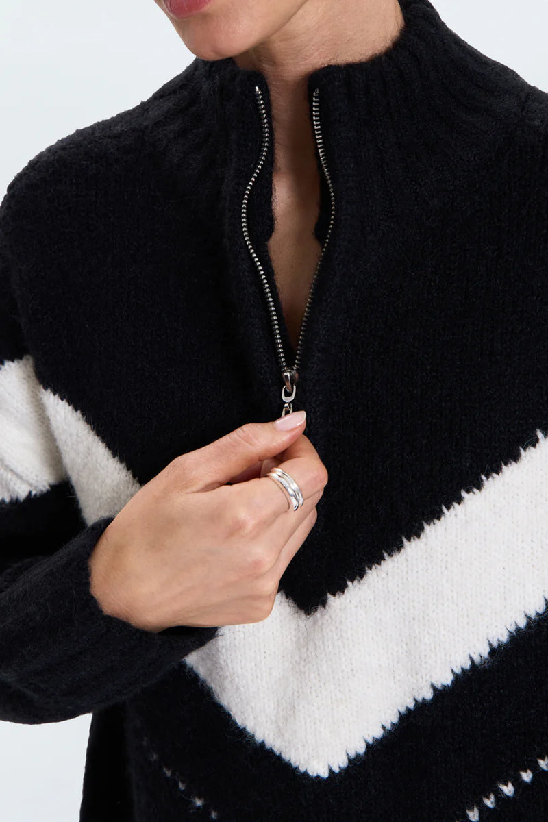 Arden Chevron Colorblock Sweater