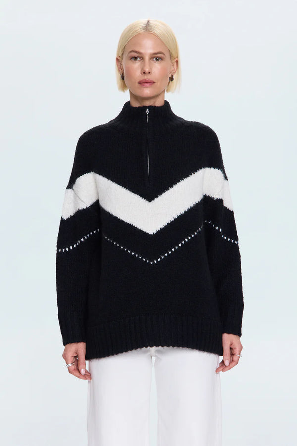 Arden Chevron Colorblock Sweater