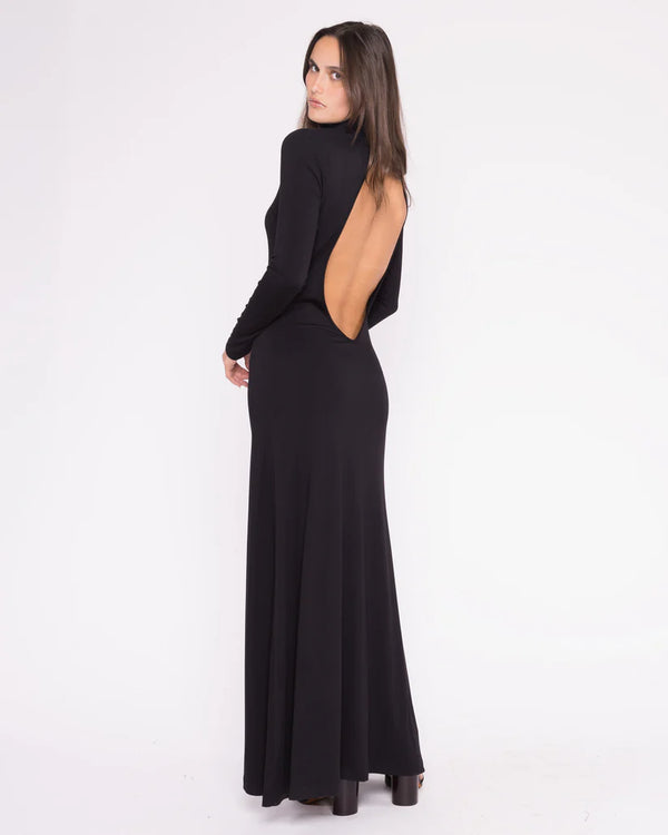 Backless Turtleneck Dress