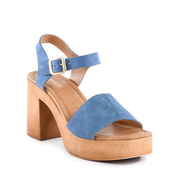 Seychelles Blue Wedge Shoes