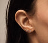Elegant Gold Climbers With Cz Accents
