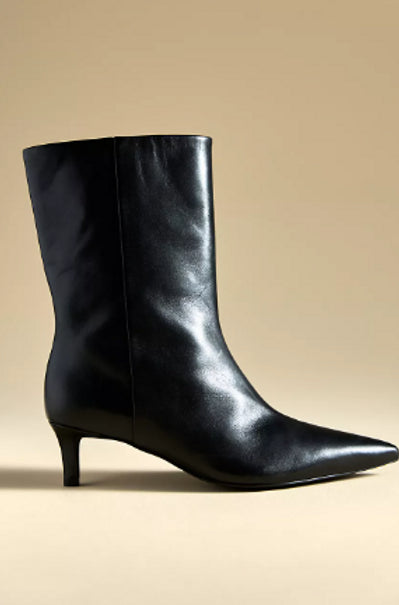 Game Changer Bootie in Black Leather