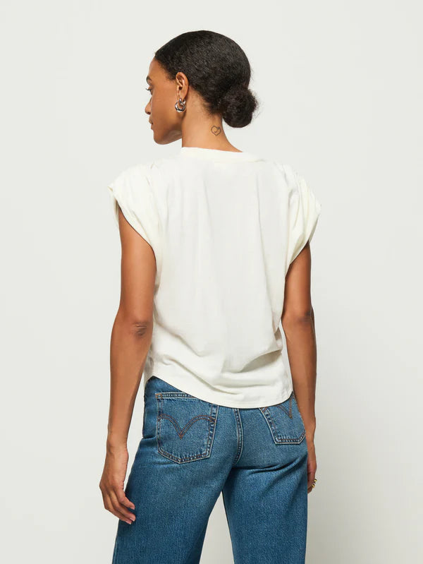 Frankie Muscle Tee in Porcelain