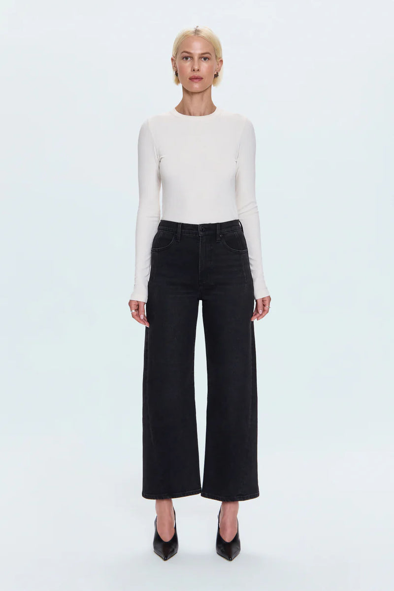 Kyra High Rise Bowed Ankle Jean