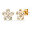 CZ Encrusted Flower Studs