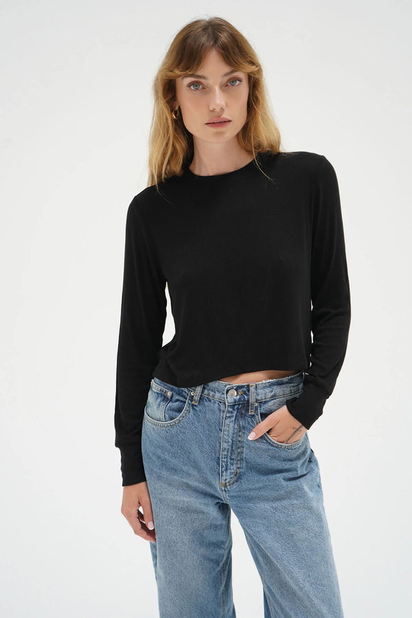 Long Sleeve Ribbed Crew