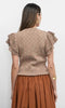 Rowe Crewneck Flutter Sleeve Top