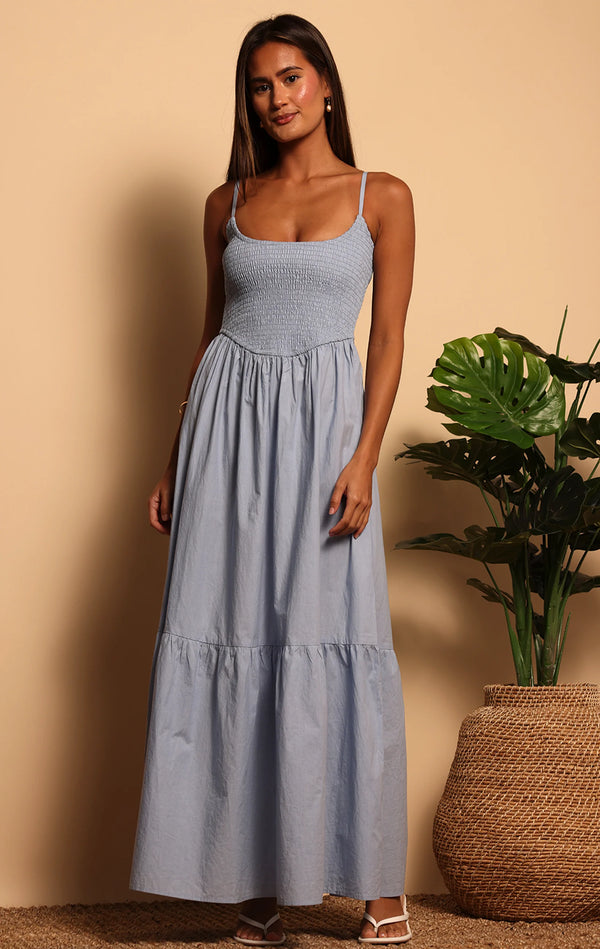 Sabina Smocked Maxi Dress