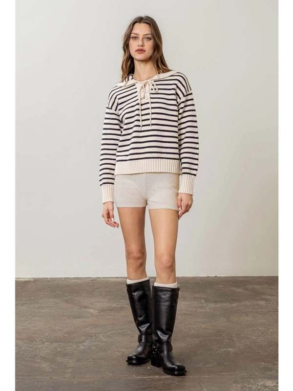 Long Sleeve Sailor Knitted Top
