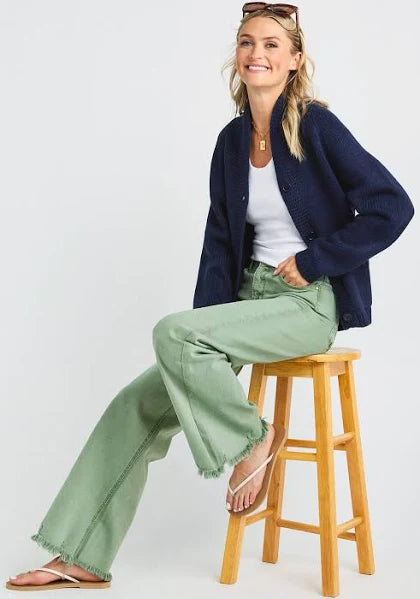 USA Cardigan in Navy