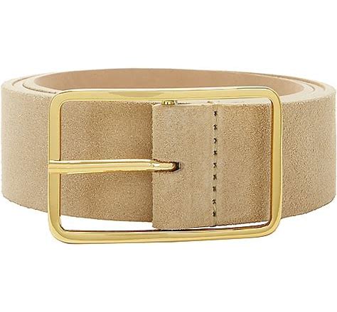 Milla Suede Belt in Sand Gold