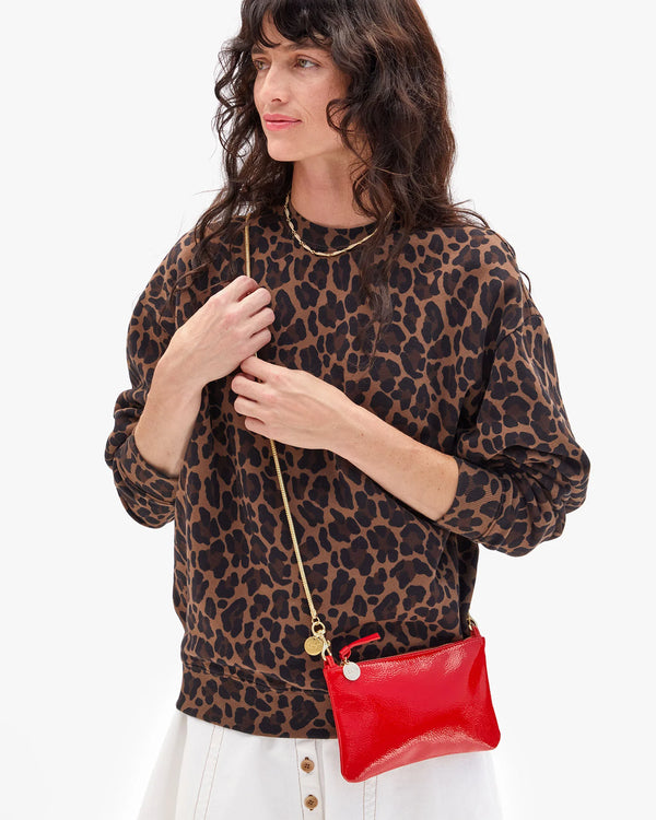 Super Red Patent Clutch Wallet