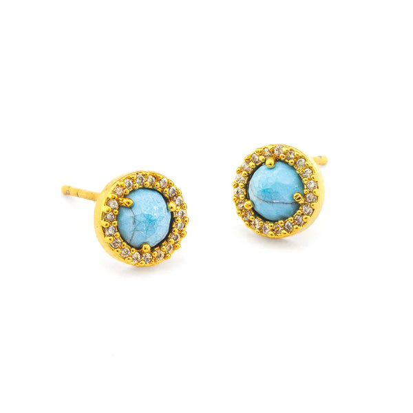 Small Pavé Glass Earrings