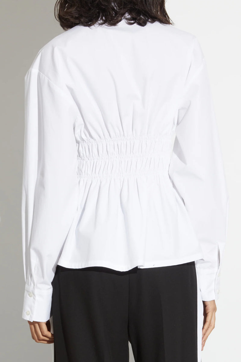 Yvonne Ruched Poplin Blouse