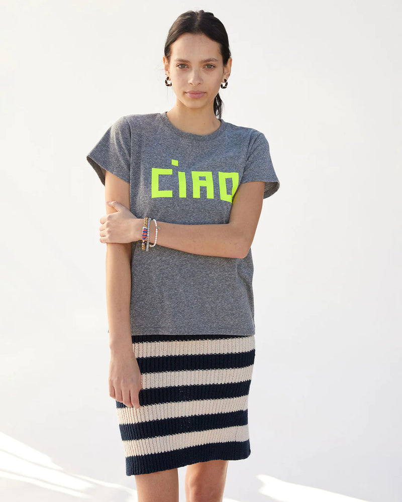 Classic Tee in Grey and Neon