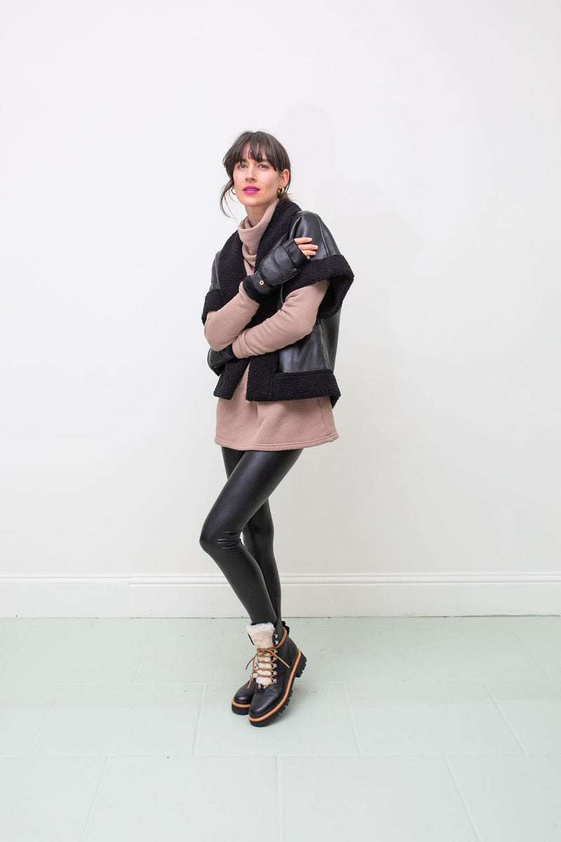 Sherling Pop Top Mittens