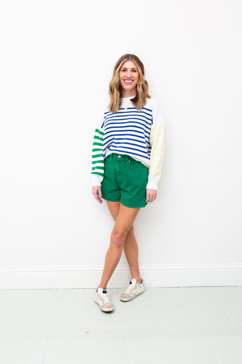 Oversized Sweater in Multi Colored Stripes