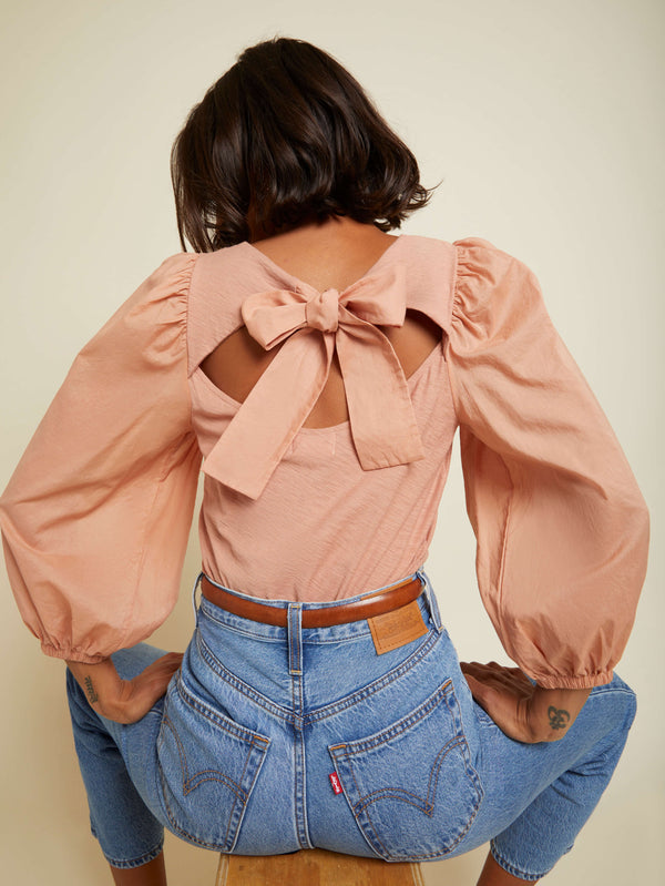 Shalom Tie Back Combo Tee in Bisou