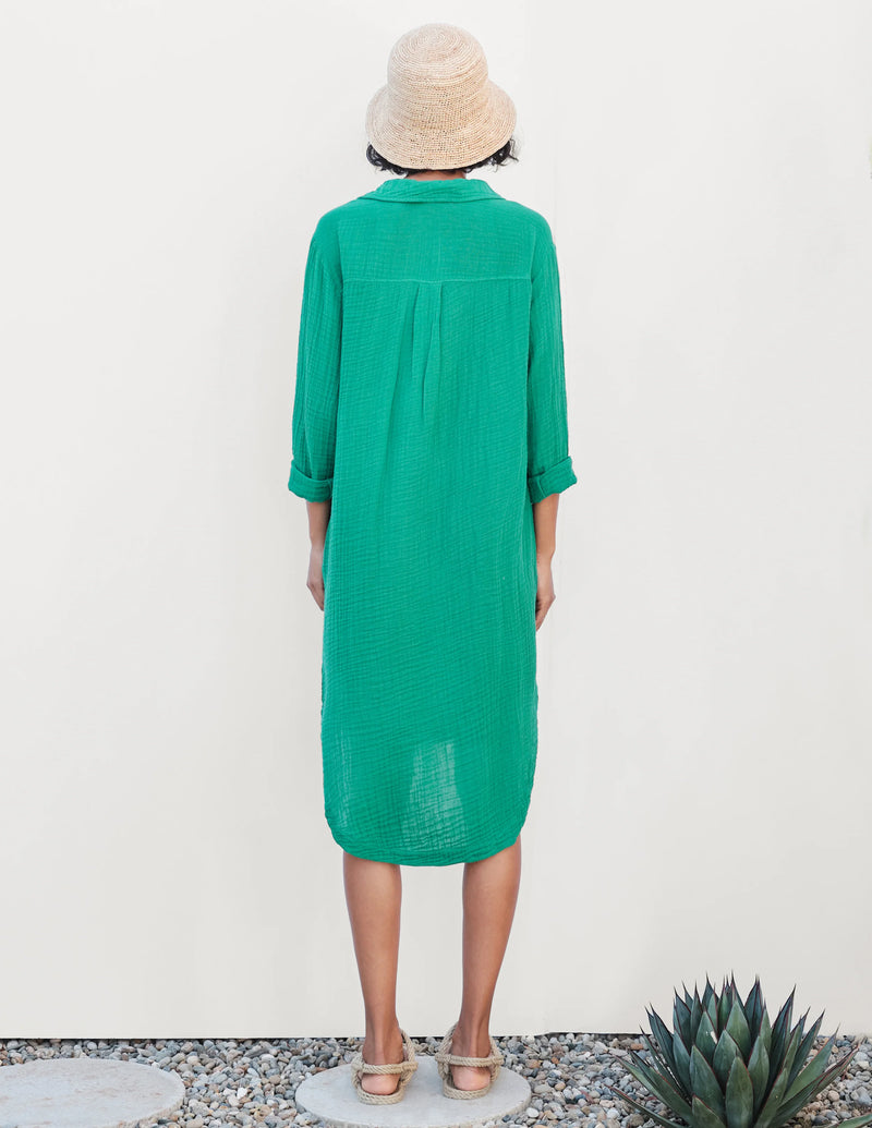 Shirttail Dress in Clover